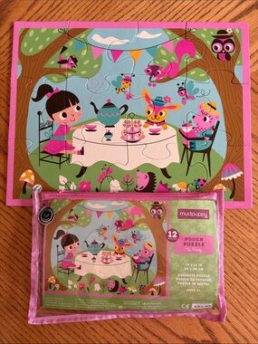 Mudpuppy Tea Party 12-Piece Pouch Puzzle